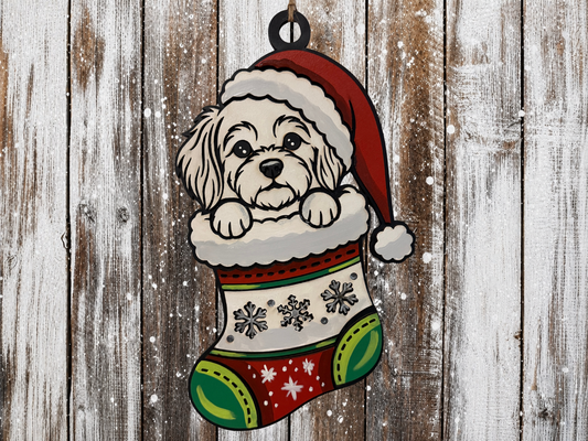 Large Hanging Christmas Decoration Dog
