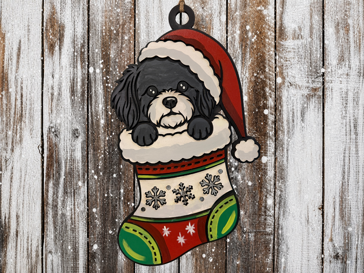 Large Hanging Christmas Decoration Dog