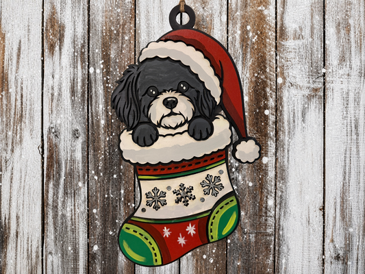 Large Hanging Christmas Decoration Dog