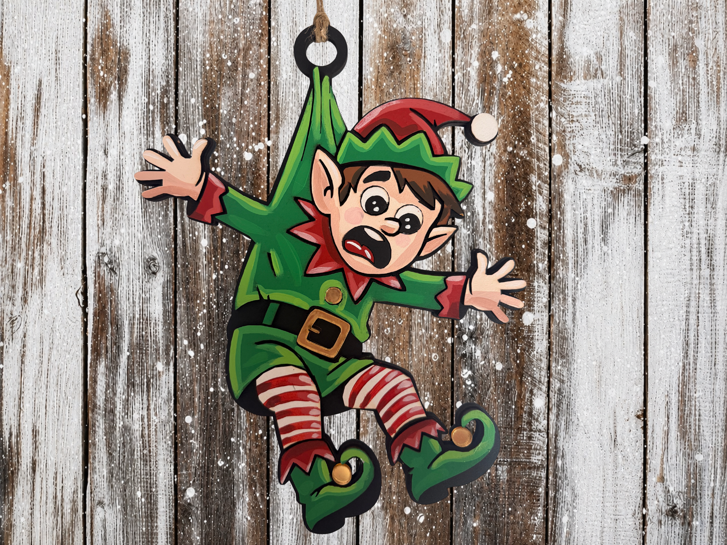 Large Hanging Christmas Decoration elf