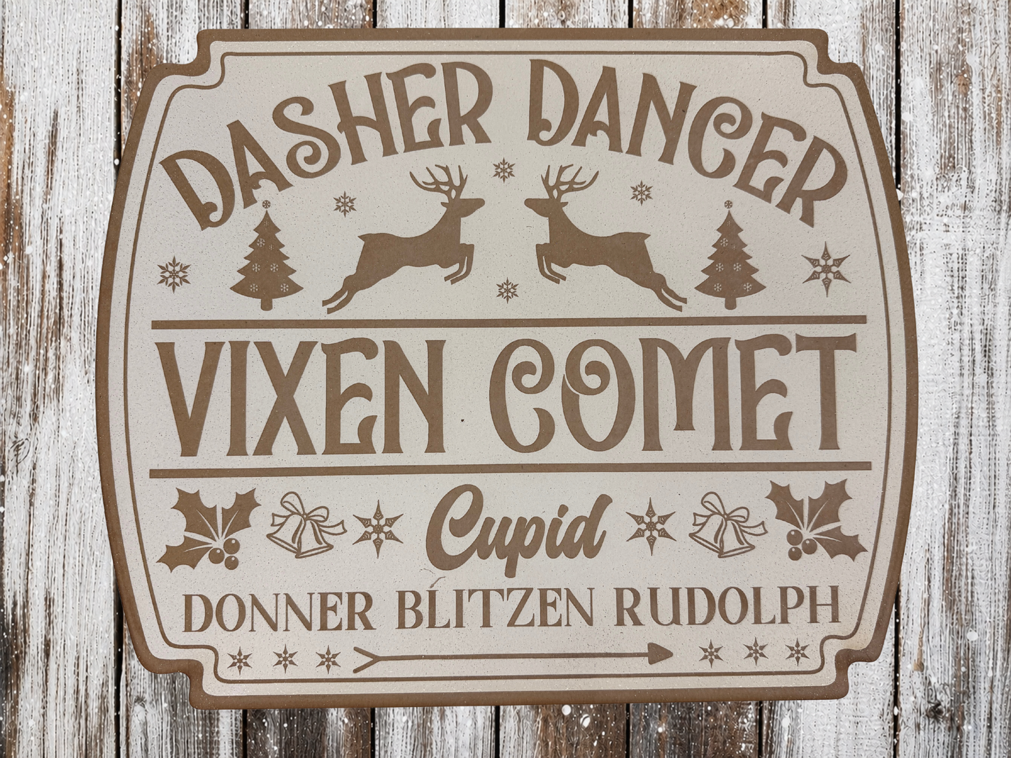 Large Christmas Decoration Sign Reindeer’s