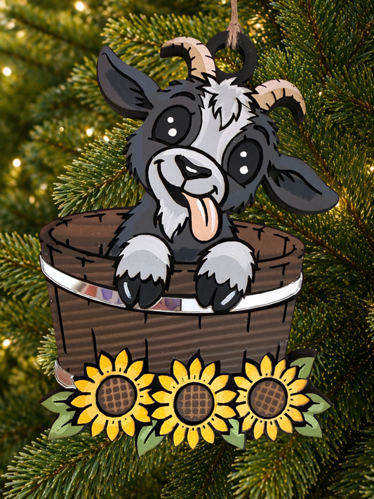 Cartoon Army Minis - Christmas Ornament goat bucket