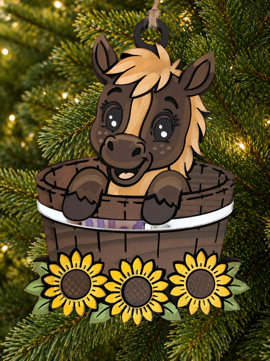 Cartoon Army Minis - Christmas Ornament Horse bucket