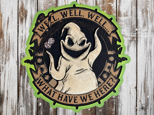 Large Nightmare Before Christmas Halloween Decoration Sign Oogie Boogie