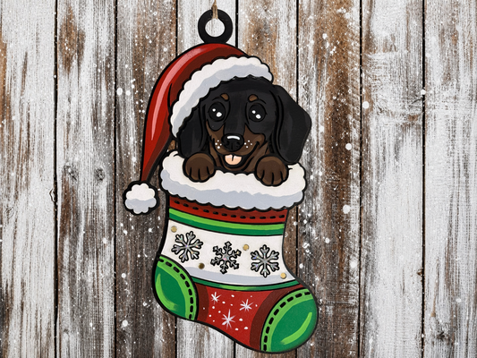 Large Hanging Christmas Decoration Dog Stocking