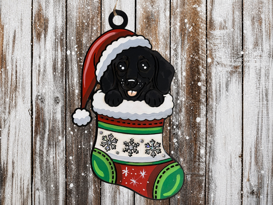 Large Hanging Christmas Decoration Dog Stocking