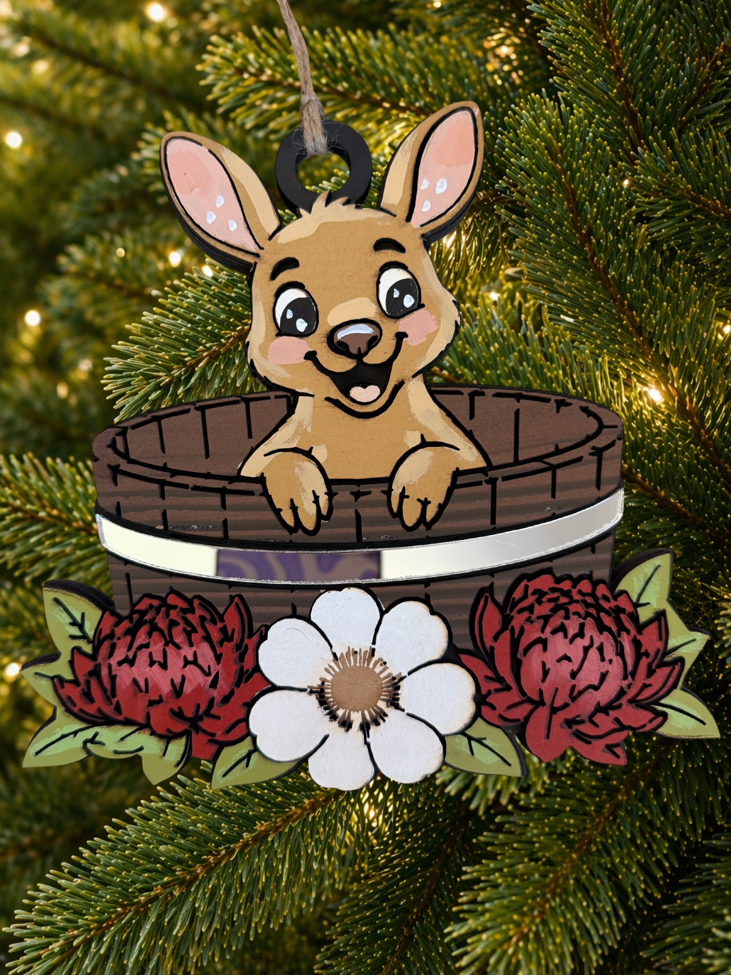 Cartoon Army Minis - Christmas Ornament Kangaroo bucket