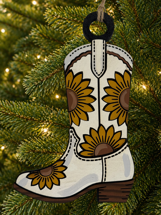 Cartoon Army Minis - Christmas Ornament Cowboy Cowgirl Boot