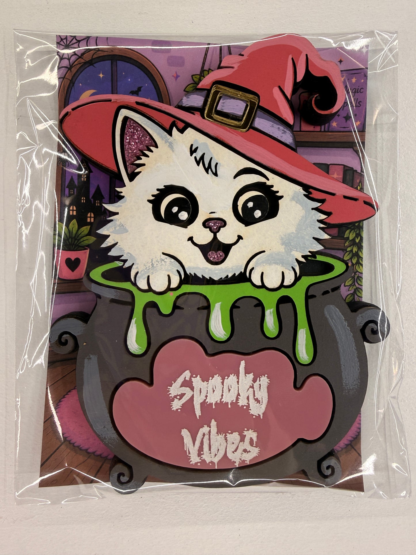 Cartoon Army Minis Magnet Halloween witch cat