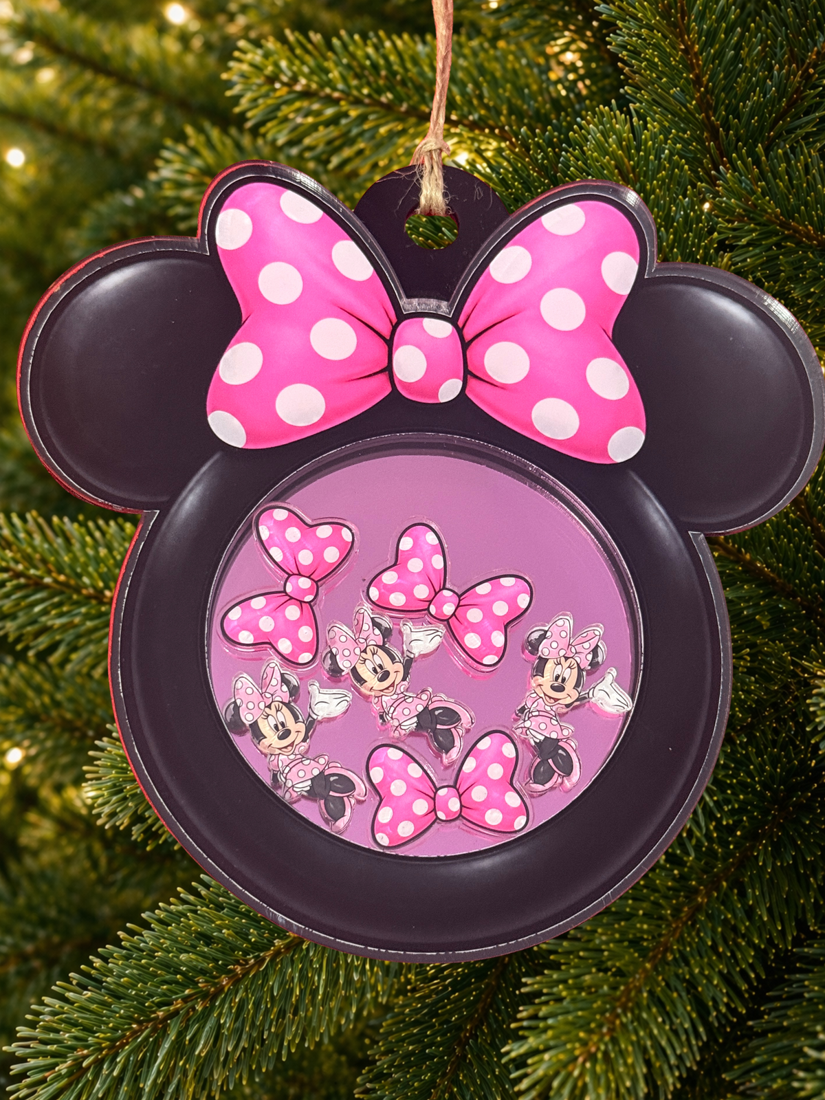 Minnie Mouse Christmas Decoration shaker Ornament