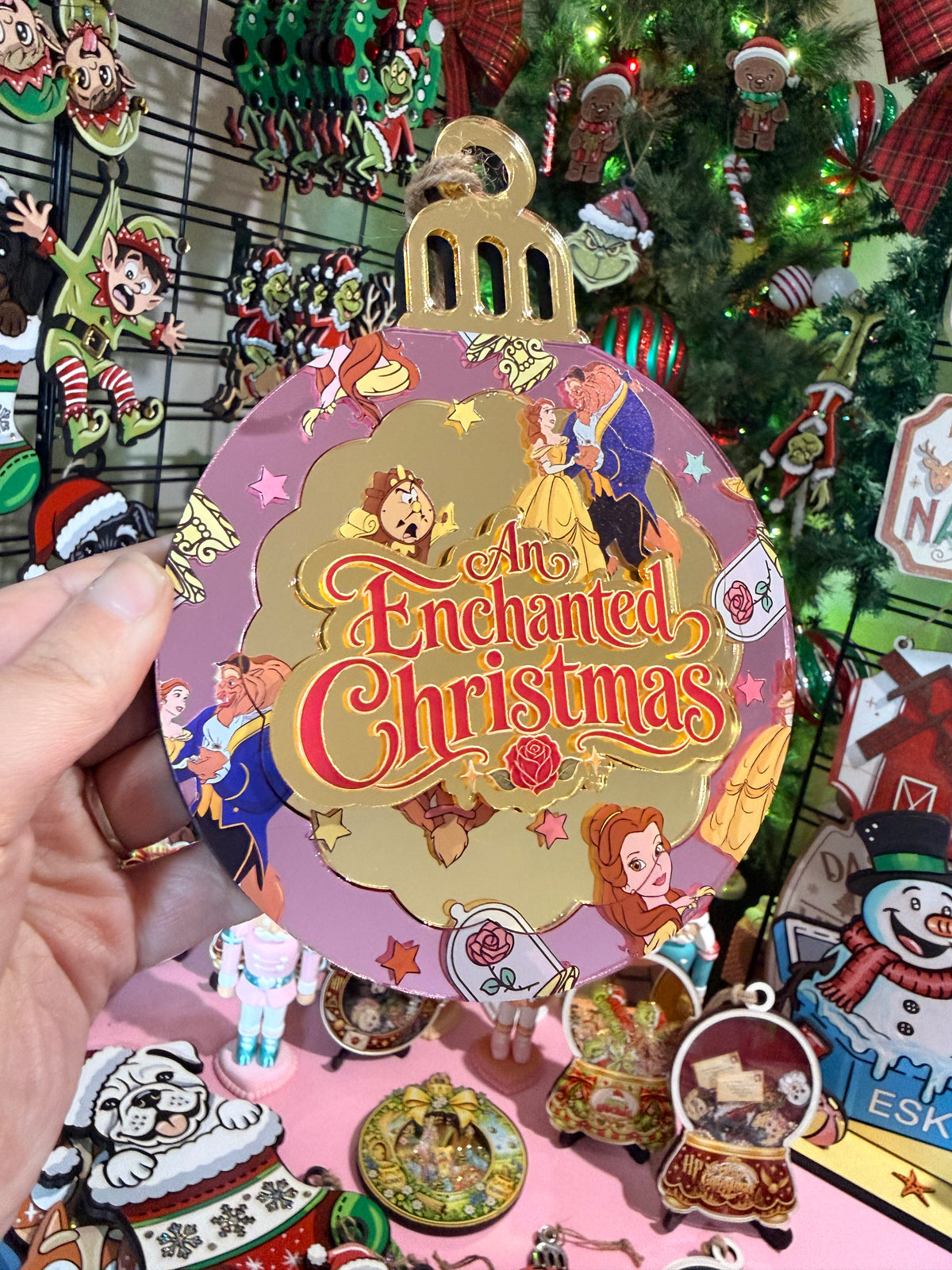 Beauty and the Beast merry Christmas Christmas Decoration Ornament Bauble